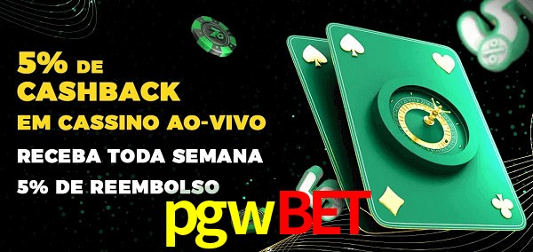 Promoções do cassino ao Vivo pgwbet